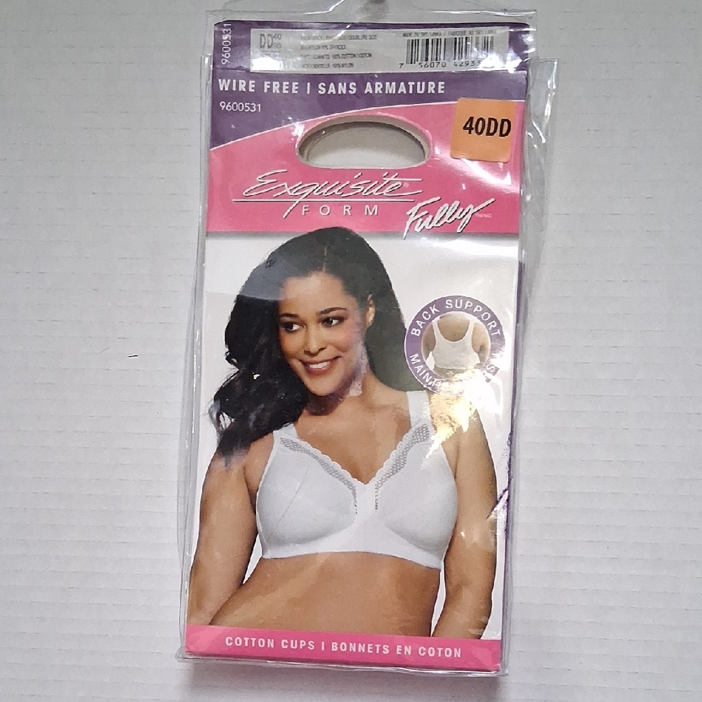 Exquisite Form White Wire-Free Support Bra